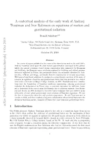 A Contextual Analysis of the Early Work of Andrzej Trautman and Ivor