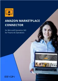 AMAZON MARKETPLACE CONNECTOR for Microsoft Dynamics 365 for Finance & Operations