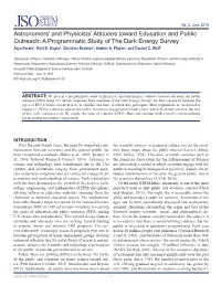 Astronomers' and Physicists' Attitudes Toward Education and Public