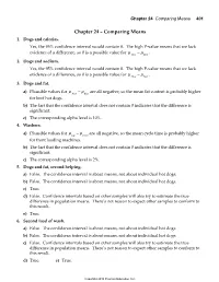 Chapter 24 – Comparing Means 1