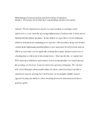 Methodological Transactionalism and the Sociology of Education Daniel A