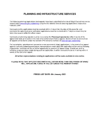 Planning and Infrastructure Services