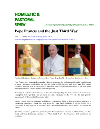 Pope Francis and the Just Third Way
