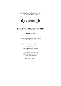 Scribe FBF 2011 Rights Guide