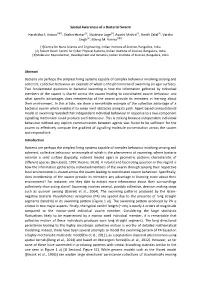 Spatial Awareness of a Bacterial Swarm Harshitha S. Kotian[1]