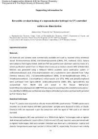 Supporting Information for Reversible Covalent Locking of A