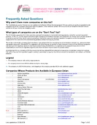 Frequently Asked Questions