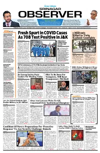 Fresh Spurt in COVID Cases As 708 Test Positive In