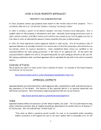 How Is Your Property Appraised?