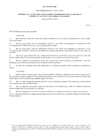 ITU-R RECOMMENDATION F.1096 (09-1994) Methods of Calculating Line-Of-Sight Interference Into Radio-Relay Systems to Account