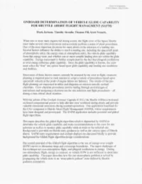 Onboard Determination of Vehicle Glide Capability for Shuttle Abort Flight Managment (Safm)