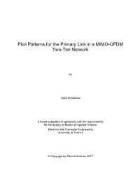 Pilot Patterns for the Primary Link in a MIMO-OFDM Two-Tier Network