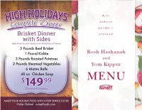 Rosh Hashanah Yom Kippur