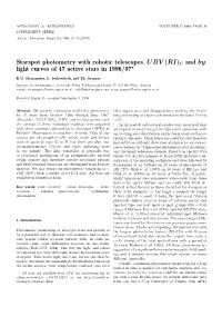 Starspot Photometry with Robotic Telescopes. $UBV(RI) {\Rm C}$ And