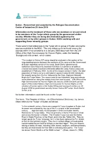 Sudan - Researched and Compiled by the Refugee Documentation Centre of Ireland on 25 June 2010