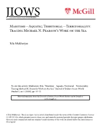 Territoriality: Tracing Michael N. Pearson's Work on The