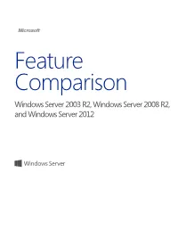 Windows Server 2003 R2, Windows Server 2008 R2, and Windows Server 2012