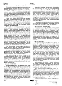 With Major Reliance Being Placed Upon Armor and Motorized Troops to Achieve Success of the Operation, a Program of Conservation