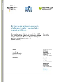 Graphite and Lithium