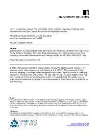 The Impossible Trinity: Inflation Targeting, Exchange Rate Management and Open Capital Accounts in Emerging Economies