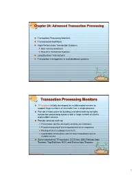 Transaction Processing Monitors