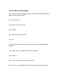 2:25 Mark of Recording