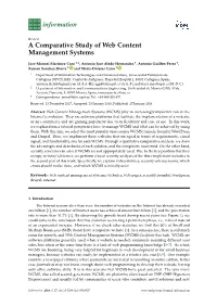 A Comparative Study of Web Content Management Systems