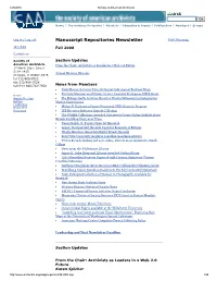 Fall 2008 Newsletter