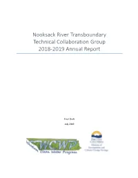 Nooksack River Transboundary Collaboration Group: 2018-2019