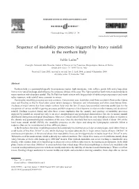 Sequence of Instability Processes Triggered by Heavy Rainfall in the Northern Italy
