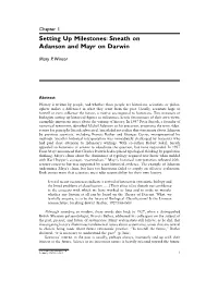 Setting up Milestones: Sneath on Adanson and Mayr on Darwin