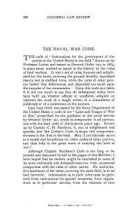The Naval War Code