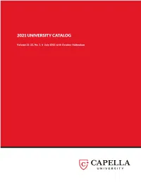 2021 University Catalog