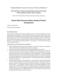 Bamboo Roundtable Discussion Notes