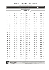 Ese-2017 Prelims Test Series Answers