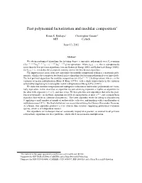 Fast Polynomial Factorization and Modular Composition∗