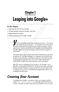 Leaping Into Google+