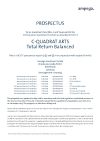 PROSPECTUS C-QUADRAT ARTS Total Return Balanced