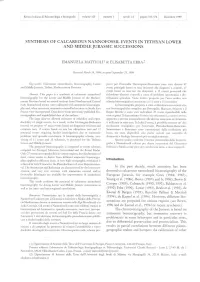 Synthe,Sis of Calcareous Nannofossil Events in Tethyan Lower and Middle Jurassic Successions