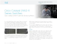 Cisco Catalyst 2960-X Series Switches At-A-Glance