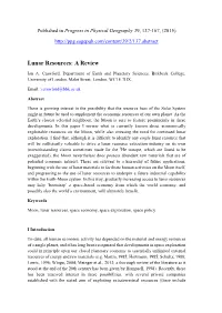 Lunar Resources: a Review