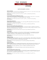November Menu