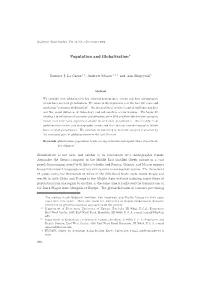 Population and Globalizationῃ