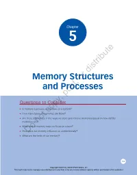Memory Structures and Processes 107
