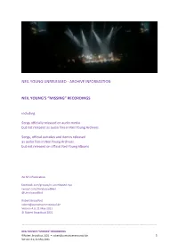 “Missing” Recordings
