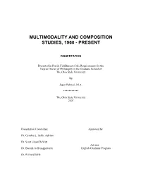 Multimodality and Composition Studies, 1960 - Present