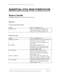 Robert Smalls Resources