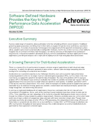 Software-Defined Hardware Provides the Key to High-Performance Data