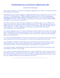 The Moody Blues Tour / Set List Project - Updated April 9, 2006