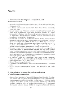 1 Introduction: Intelligence Cooperation and Professionalization